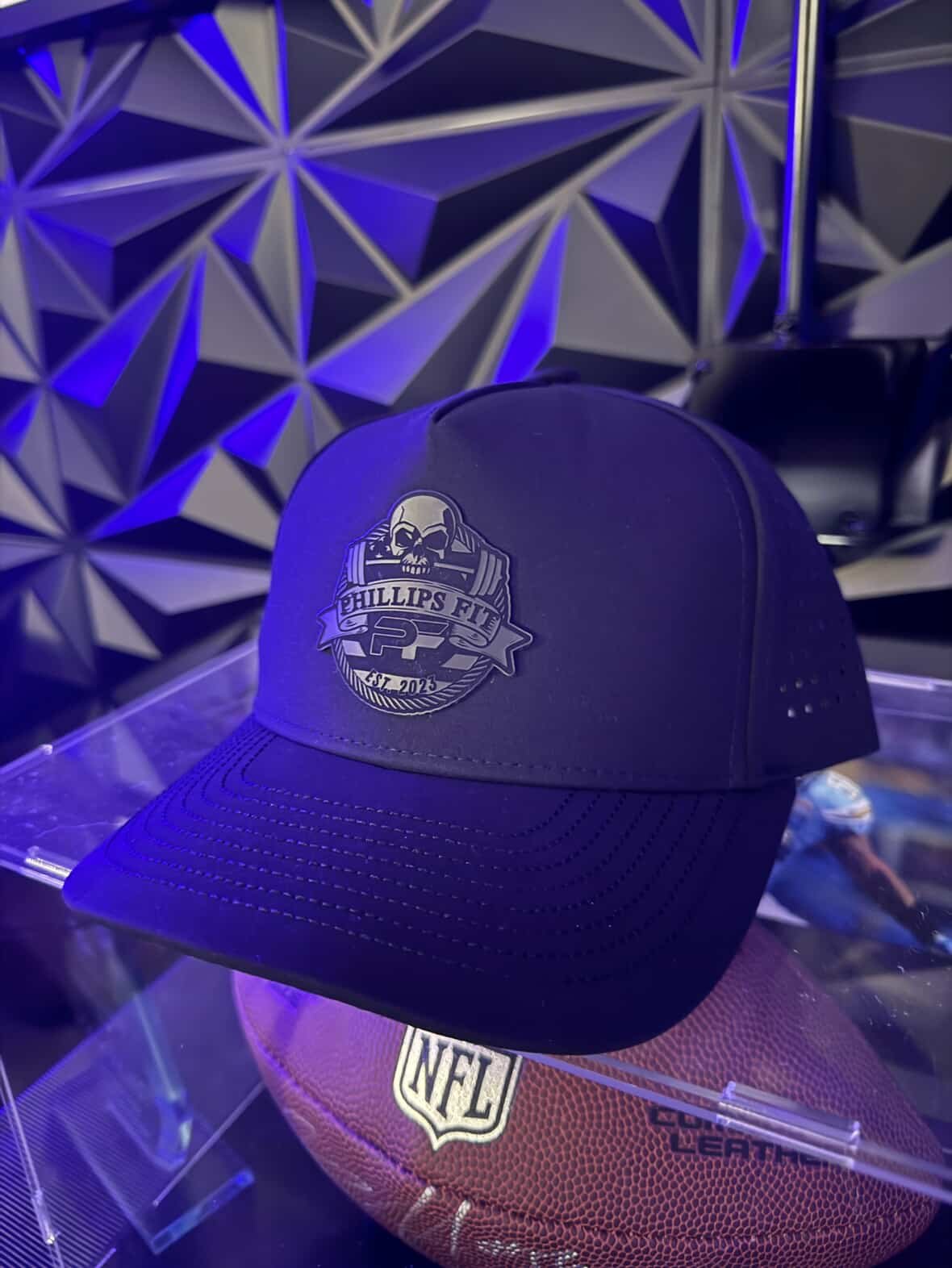 Black on Black PF Logo Hat - View 1